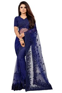 BARKIYA CREATION Womens Net Saree