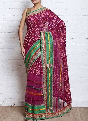 Bandhej Saree