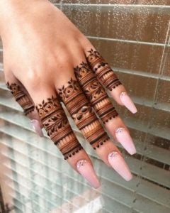 Finger Mehndi Designs