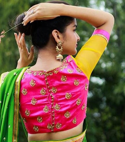 Gotta patti blouse for pattu sarees