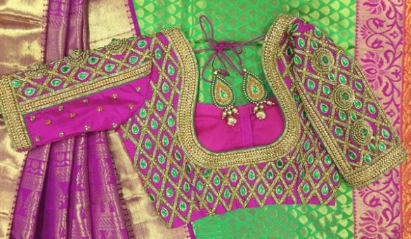 Latest Designer Saree Blouse Designs For Pattu Saree