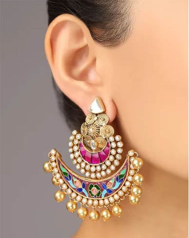 Meenakari earrings