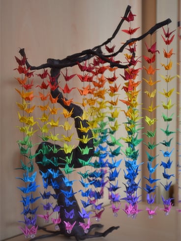 Paper Crane Curtain