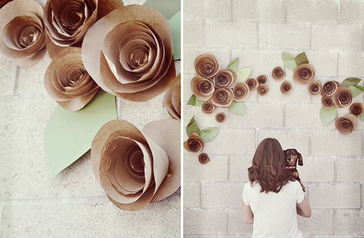 Paper Rose Wall Decor