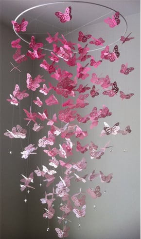 Pink Butterfly Chandelier