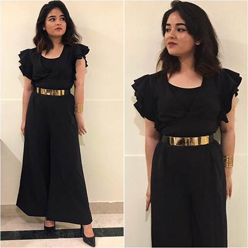 Zaira Wasim Black Outfit