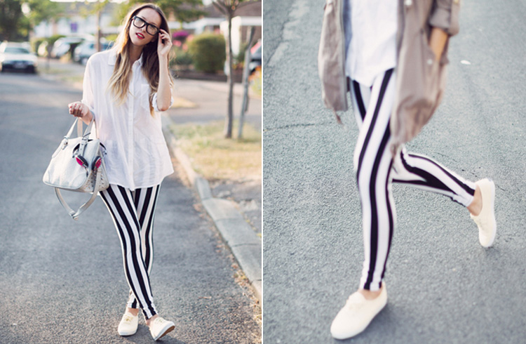 Black And White Printed Leggings