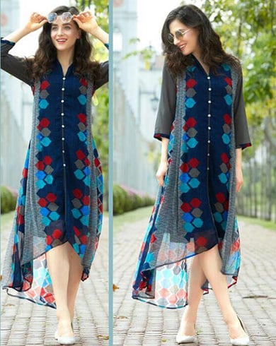 High-Low Pakistani Designer Kurtis