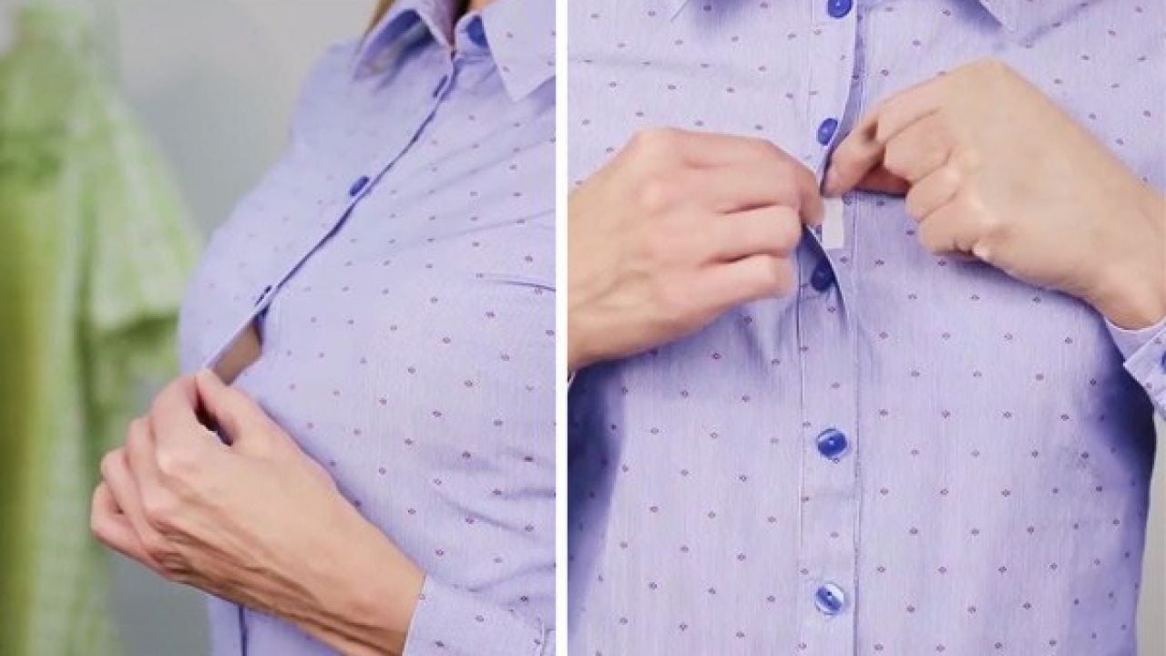 shirt gap between buttons