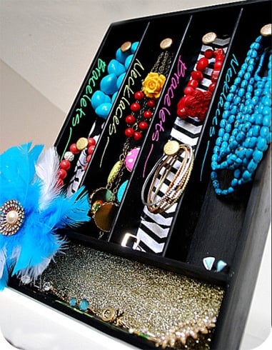 Chalkboard Jewellery Organiser