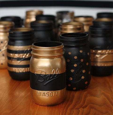 Painted Mason Jar Storage Ideas