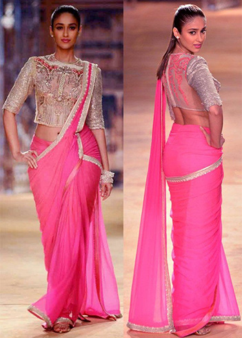 Plain Sarees With Thin Border