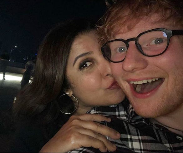 Farah Khan and Ed Sheeran