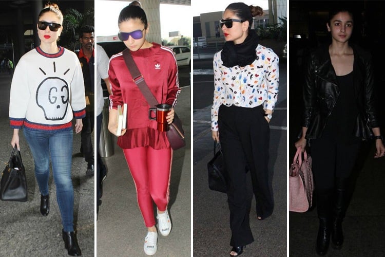 Alia Bhatt And Kareena Kapoor at Airport Fashion