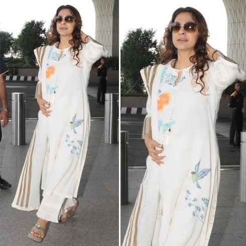 Juhi Chawla At Airport