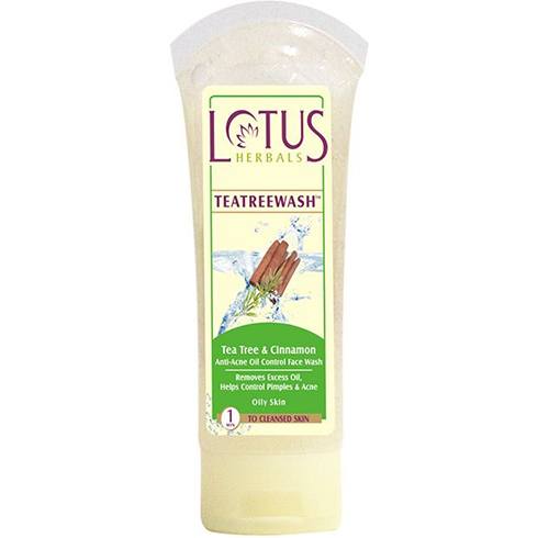 Lotus Herbals Tea Tree and Cinnamon Anti Acne Oil Control Face Wash