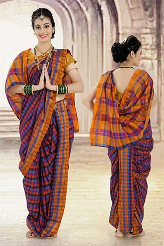 Peshwai Nauvari Saree