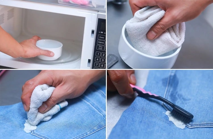 how to remove gum from clothes after washing and drying