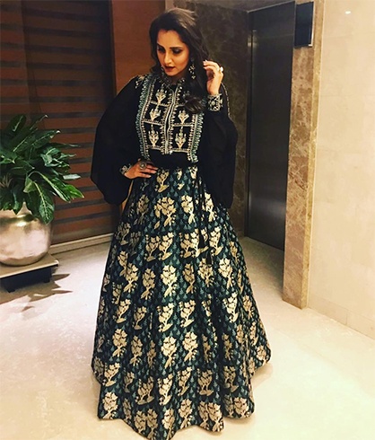 Sania Mirza in Anita Dongre outfit