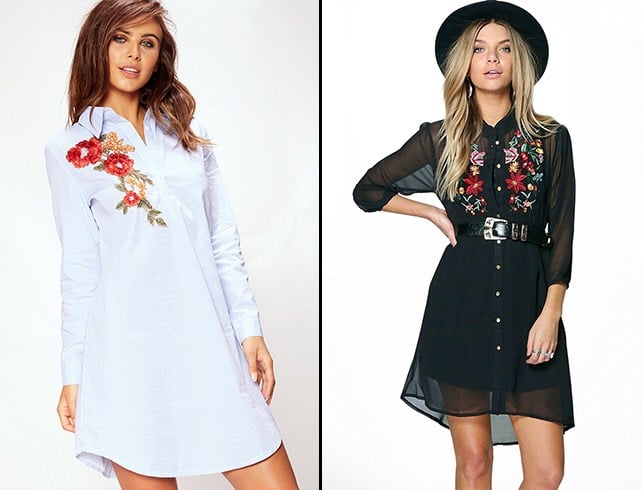Embroidered Shirt and Shirt Dresses