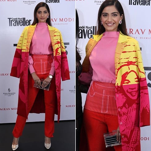 Sonam Kapoor in Zoe Champion knit wear