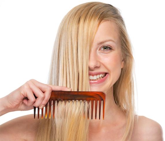 Use a wide tooth wood comb