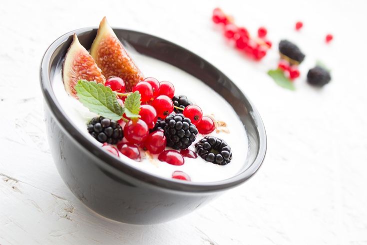 Yogurt and Fruits