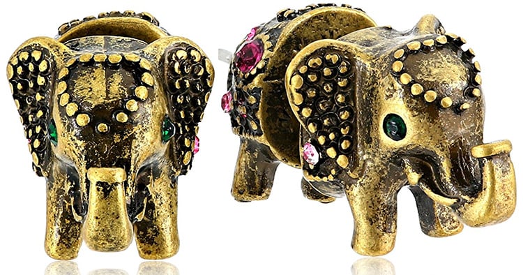 Betsey Johnson Elephant Stud Earrings