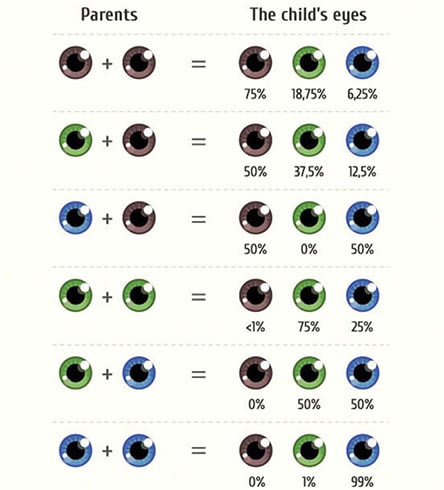 Natural Eye Colors List