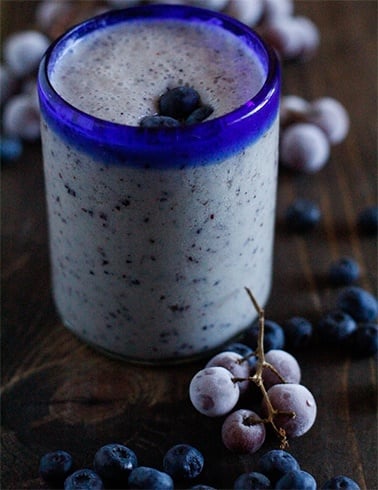 Grape and Blueberry Protein Shake