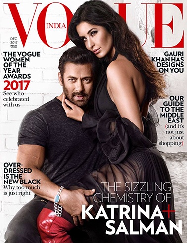 Katrina Kaif and Salman Khan on Vogue December 2017