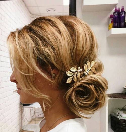 Low Loose Swirl Updo