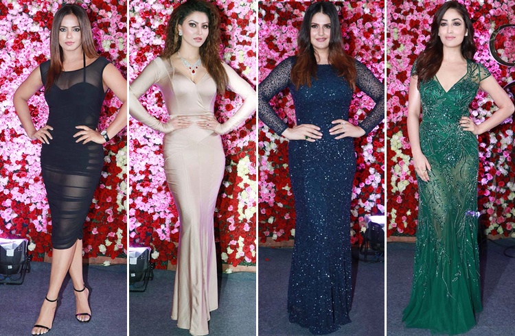 Neetu Chandra, Urvashi Rautela, Zarine Khan and Yami Gautam At Lux Golden Rose Awards 2017