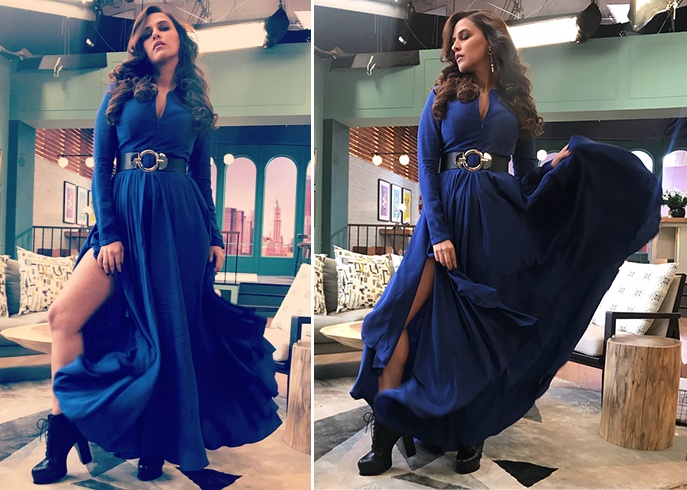 Neha Dhupia in Tarun Tahiliani