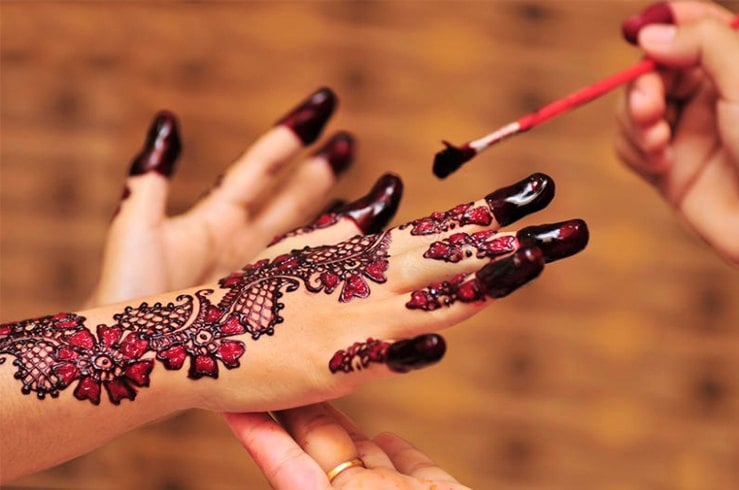 Red Mehndi Designs