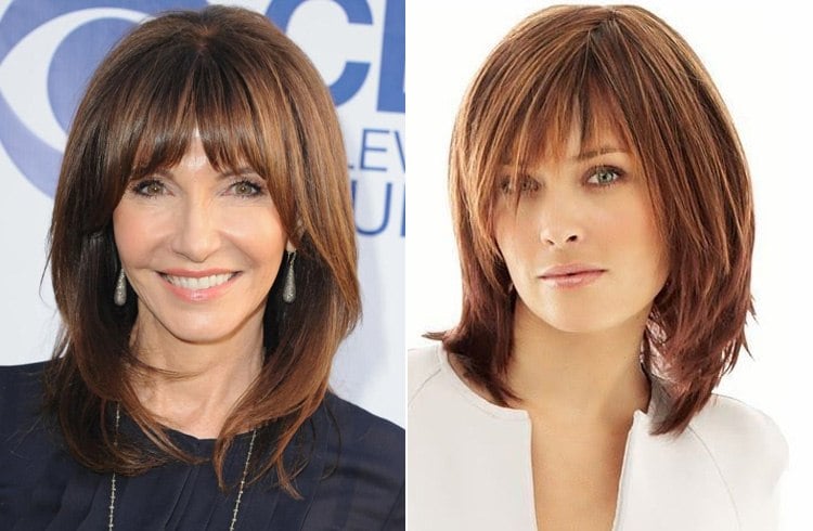 A Range Of Medium Hairstyles For Thin Hair Women Over 50 Can