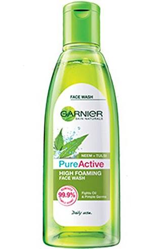 Garnier Pure Active Neem+Tulsi High Foaming Face Wash