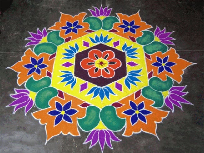 Kolam Designs For Pongal
