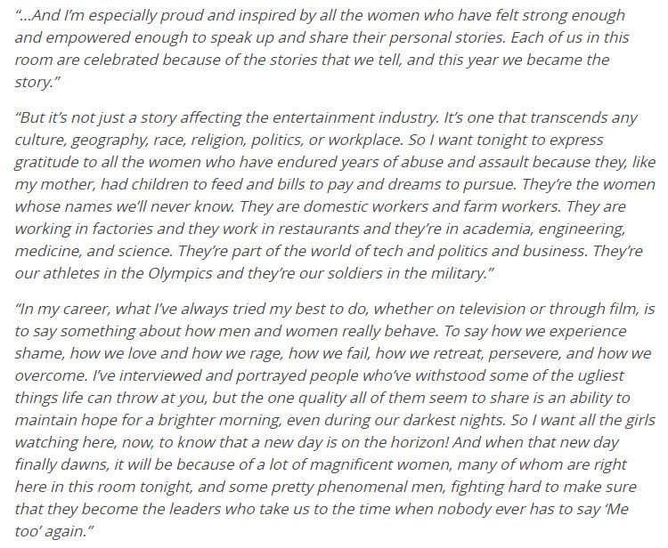 Oprah Winfrey Speech Transcript