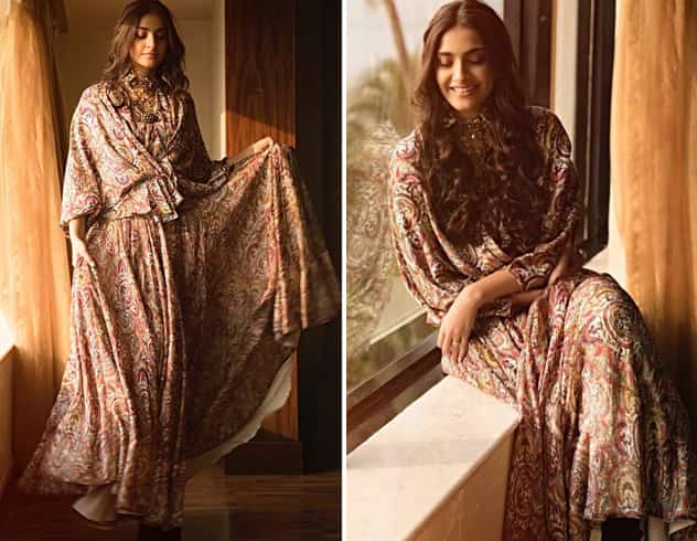 Sonam in Anamika Khanna maxi dress