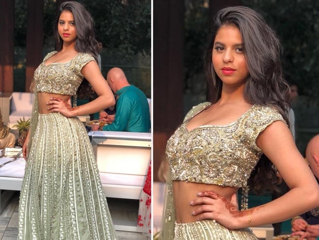 Suhana Khan in Monisha Jaising lehenga