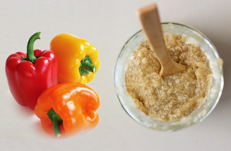 Bell peppers face mask