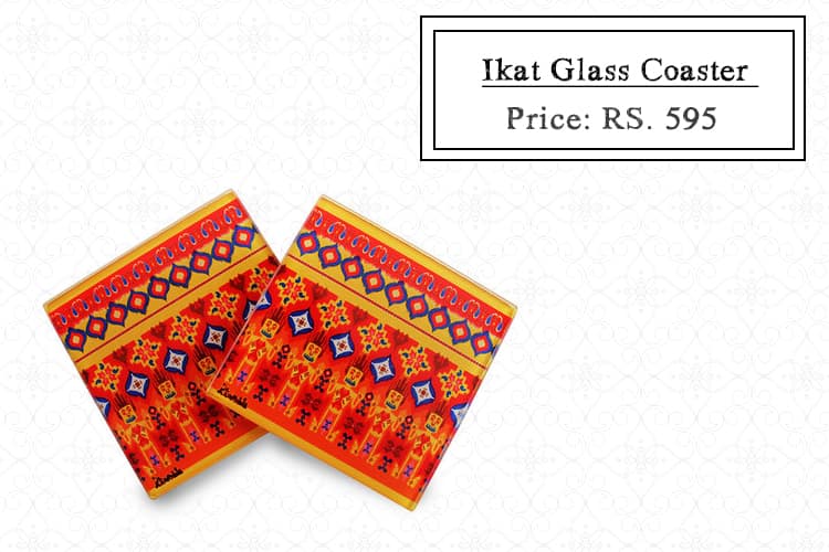 Ikat Glass Coaster