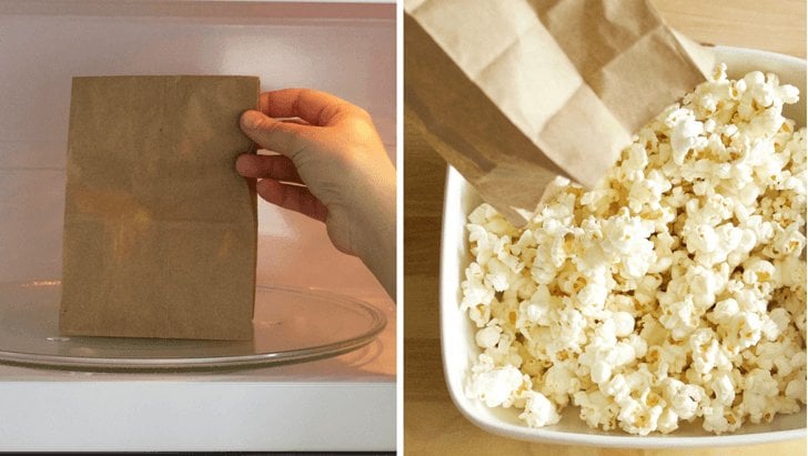 Make Homemade Popcorn With A Paper Bag