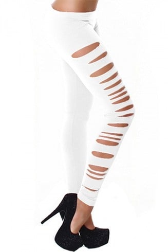 Ripped Knee Leggings for Womens