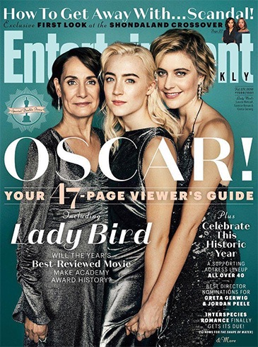 Saoirse Ronan, Greta Gerwig and Laurie Metcalf for Entertainment Weekly