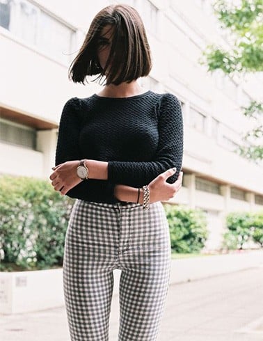 Stylish Gingham Outfit Idea