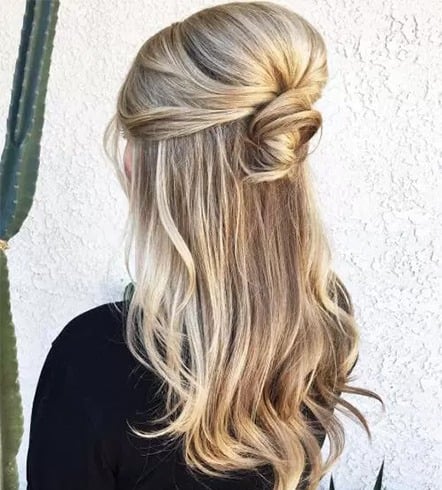 Voluminous Bouffant Half-Updo