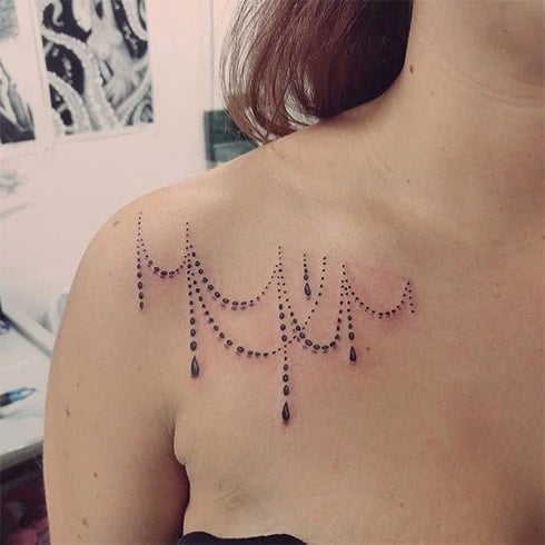 Collarbone Tattoo For Girl