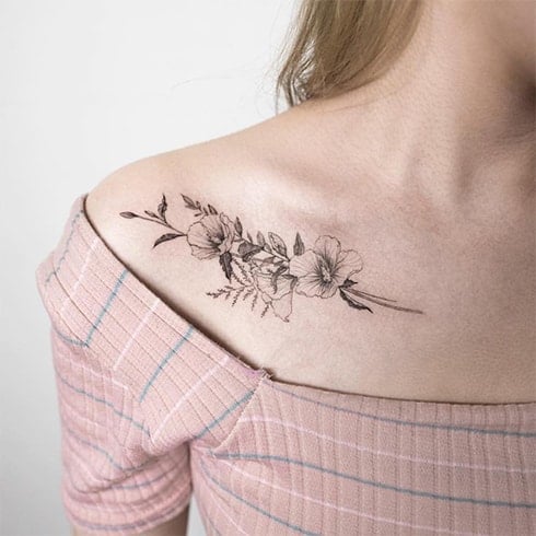 Collarbone Tattoo Pros Cons and Test Drive with Temporary Tattoos   TeMaRo